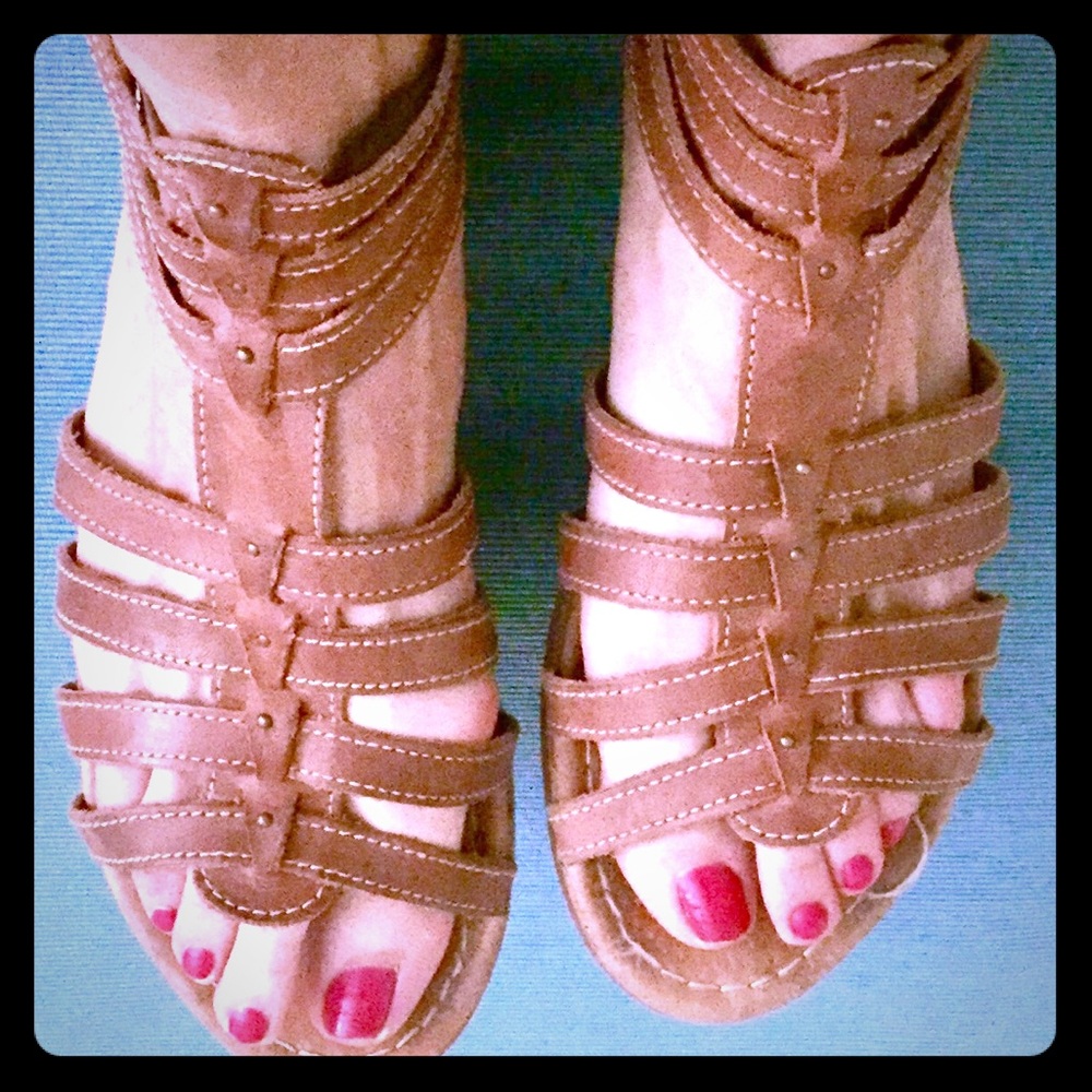 Natural Brown Gladiator Sandals