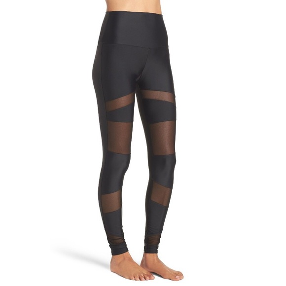 Onzie mesh inset high waist legging pants NWOT - Picture 2 of 8