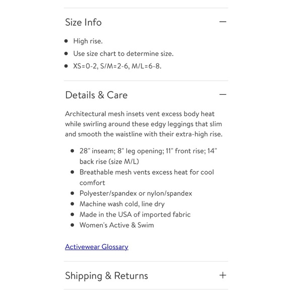 Onzie mesh inset high waist legging pants NWOT - Picture 6 of 8