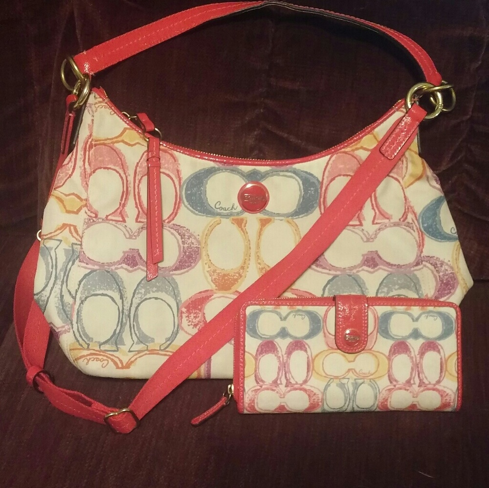 **LAST WEEK**  Coach Scribble purse and wallet
