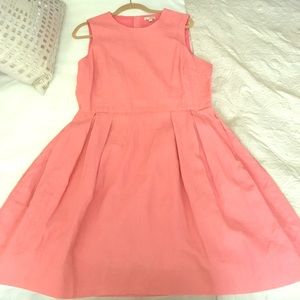 Peach/Pink Sleeveless Linen Dress w/POCKETS