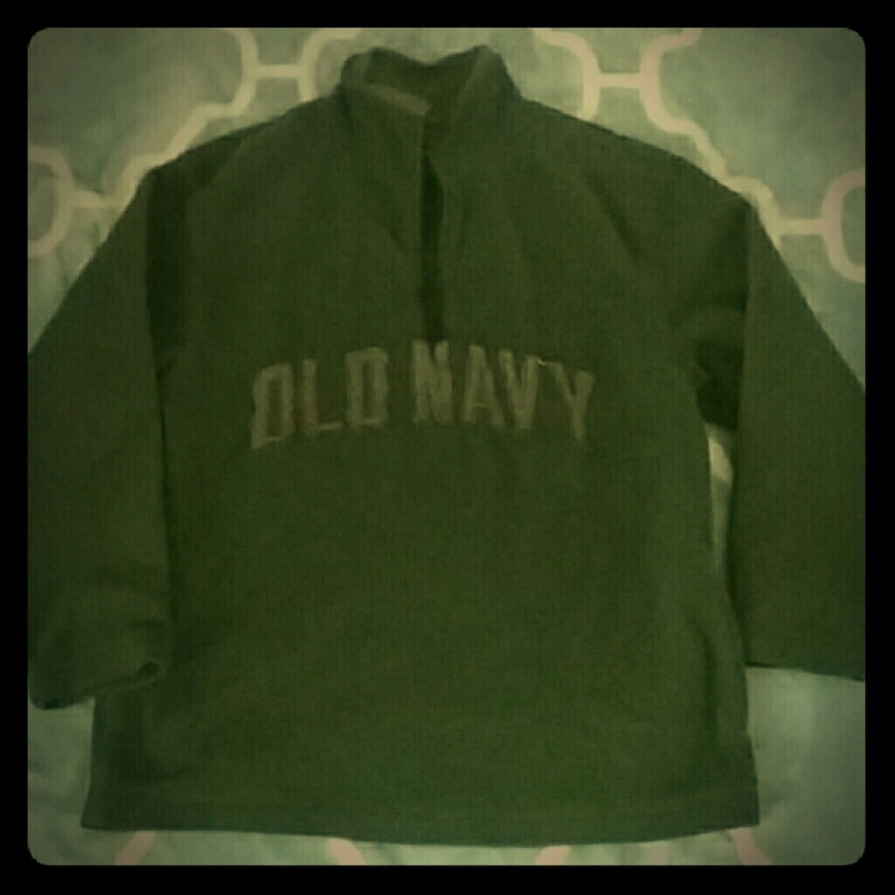 Dark green fleece sweater