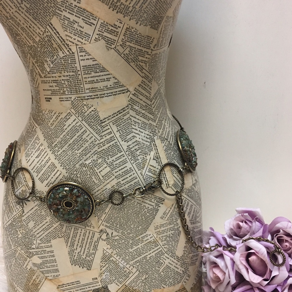 Beautiful Stone & Metal Belt