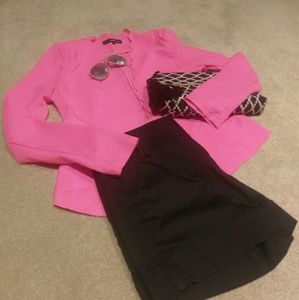 Hot pink blazer!