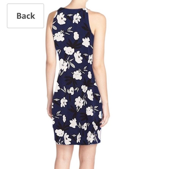 ➕Ivanka Trump Navy & Floral Dress/Chain - Picture 3 of 8