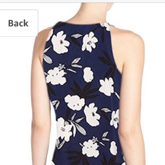 ➕Ivanka Trump Navy & Floral Dress/Chain - Picture 5 of 8