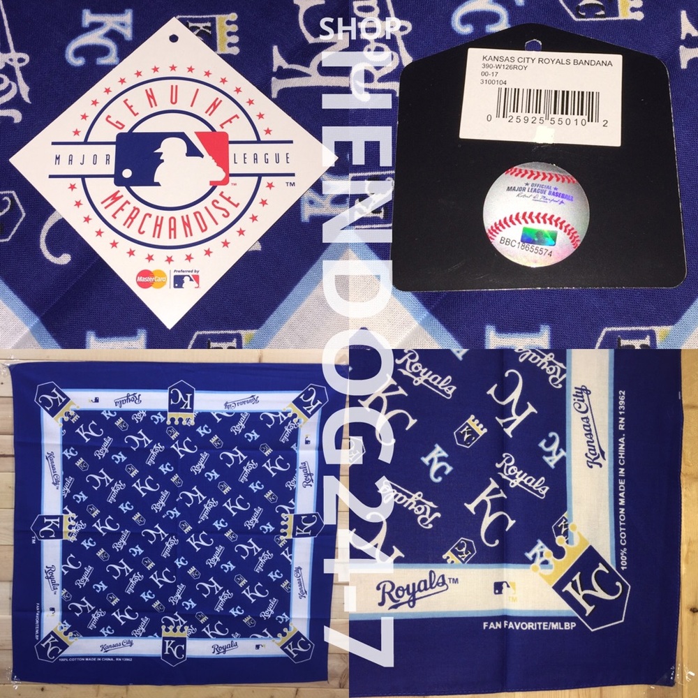 MLB KANSAS CITY ROYALS BANDANA HEAD BAND SCARF NWT - Picture 3 of 4