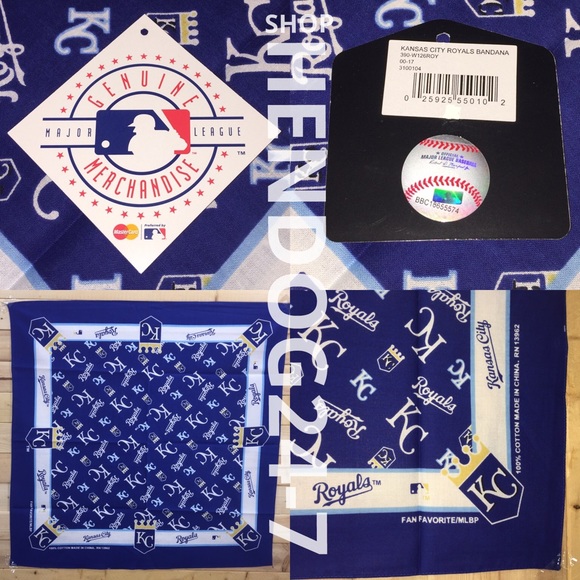 MLB KANSAS CITY ROYALS BANDANA HEAD BAND SCARF NWT - Picture 3 of 4