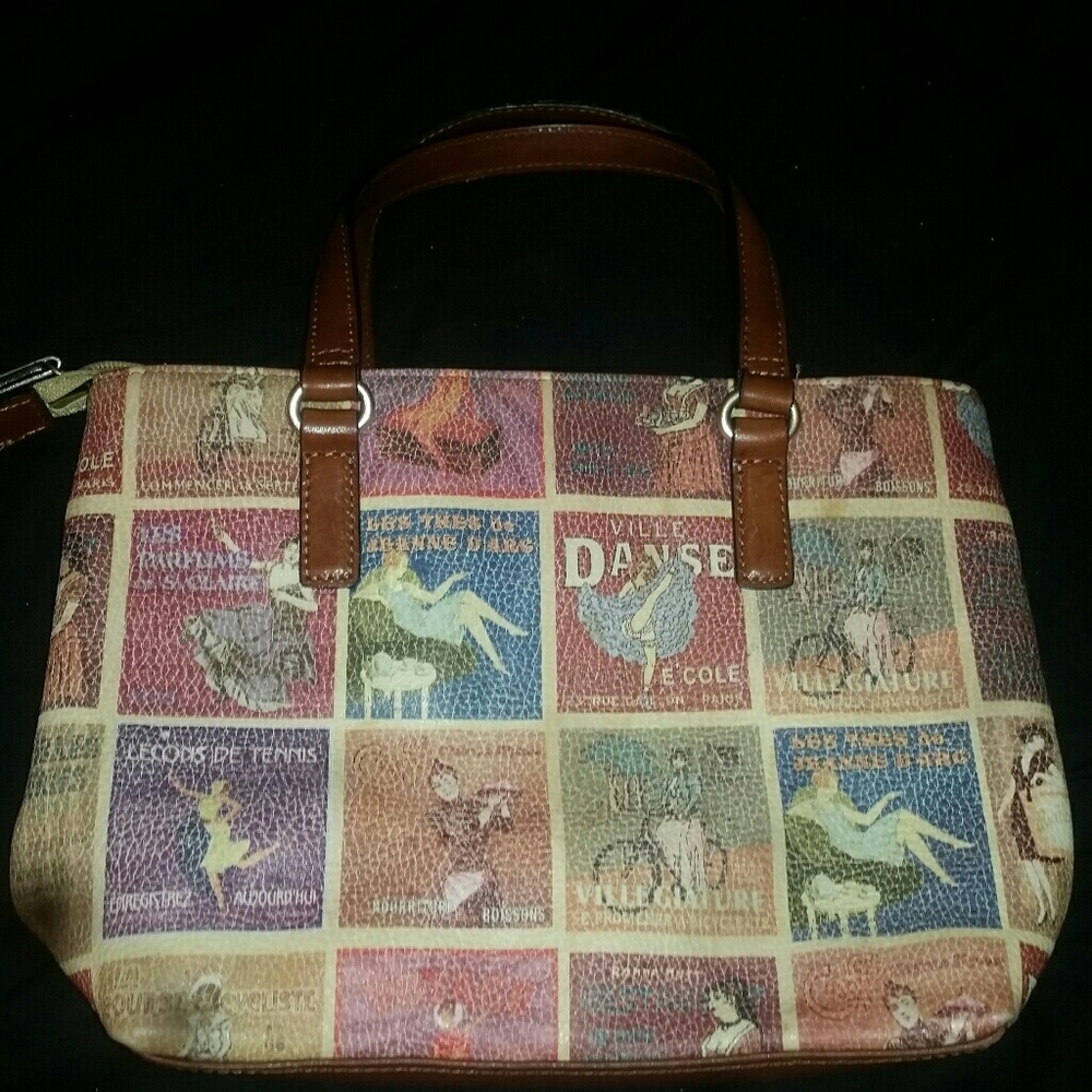 Vintage Fossil leather handbag