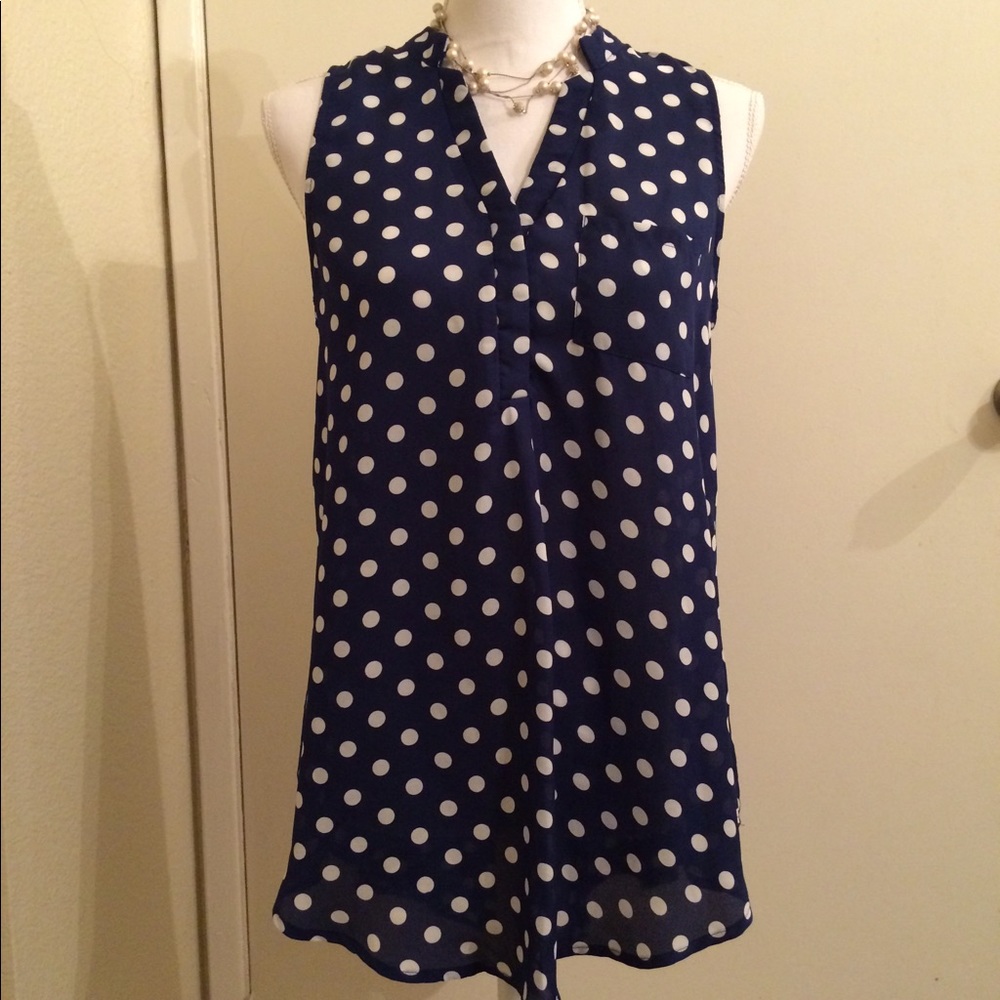 Papermoon Polka Dot Sleeveless Top