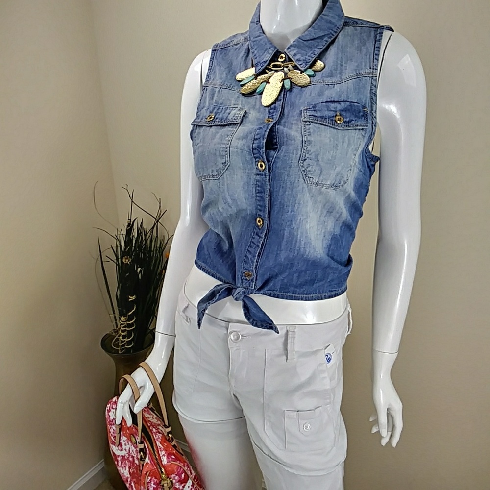 ⚡SOLD⚡Anthropologie - Level 99 White Linen  Shorts - Picture 2 of 4