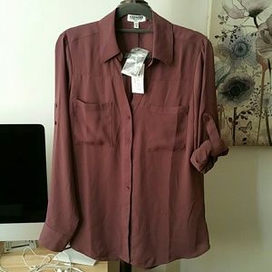Express Slim Fit Portofino Shirt (Thornberry)