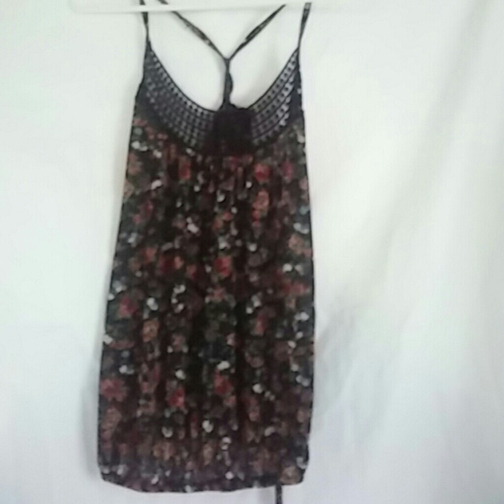 Charlotte Russe floral racer back top