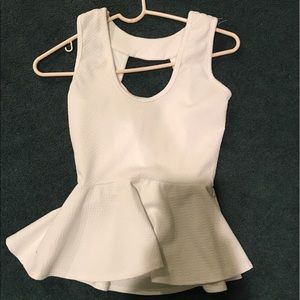 White peplum shirt