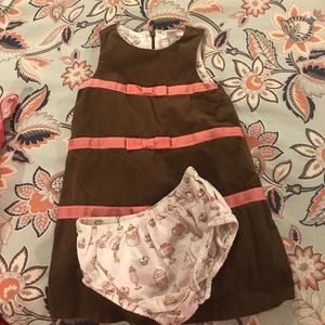 Adorable corduroy dress with diaper cover