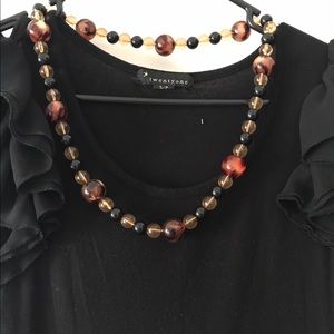 Animal print beaded necklace