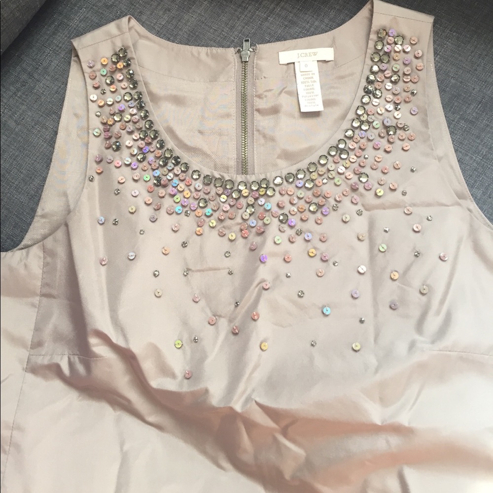 Jcrew embellished silk tank