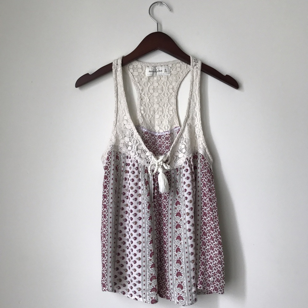 abercrombie and fitch boho floral tank top (NWOT)