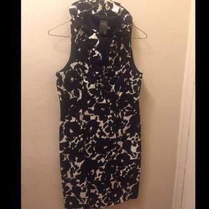 Black and White Floral sundress with ruffles