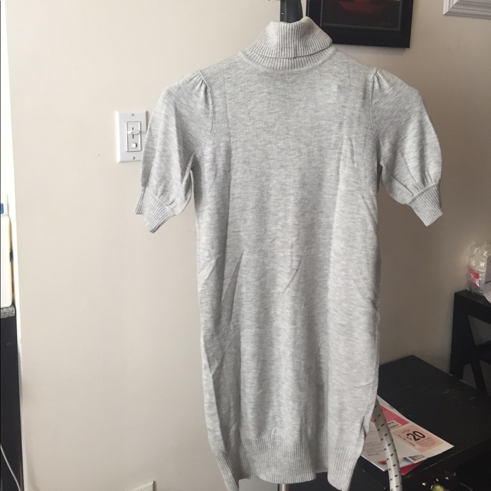 Express turtleneck short sleeved sweater dress xs