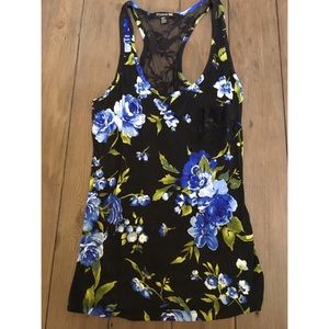 Floral Forever 21 Top With Lace Back