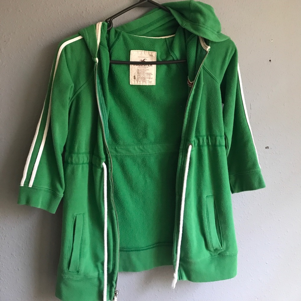 Quarter sleeve Hollister zip up jacket