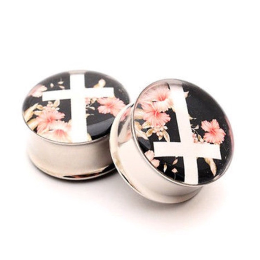 Floral Cross Plugs
