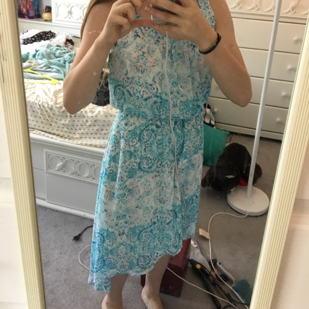 Lilly rose blue pink and white dress