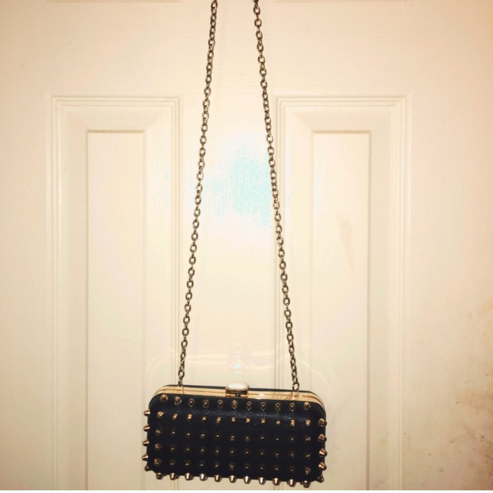 Spiked Gold and Black Purse