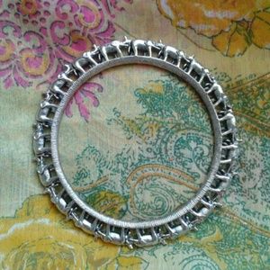 Silver elephant bracelet