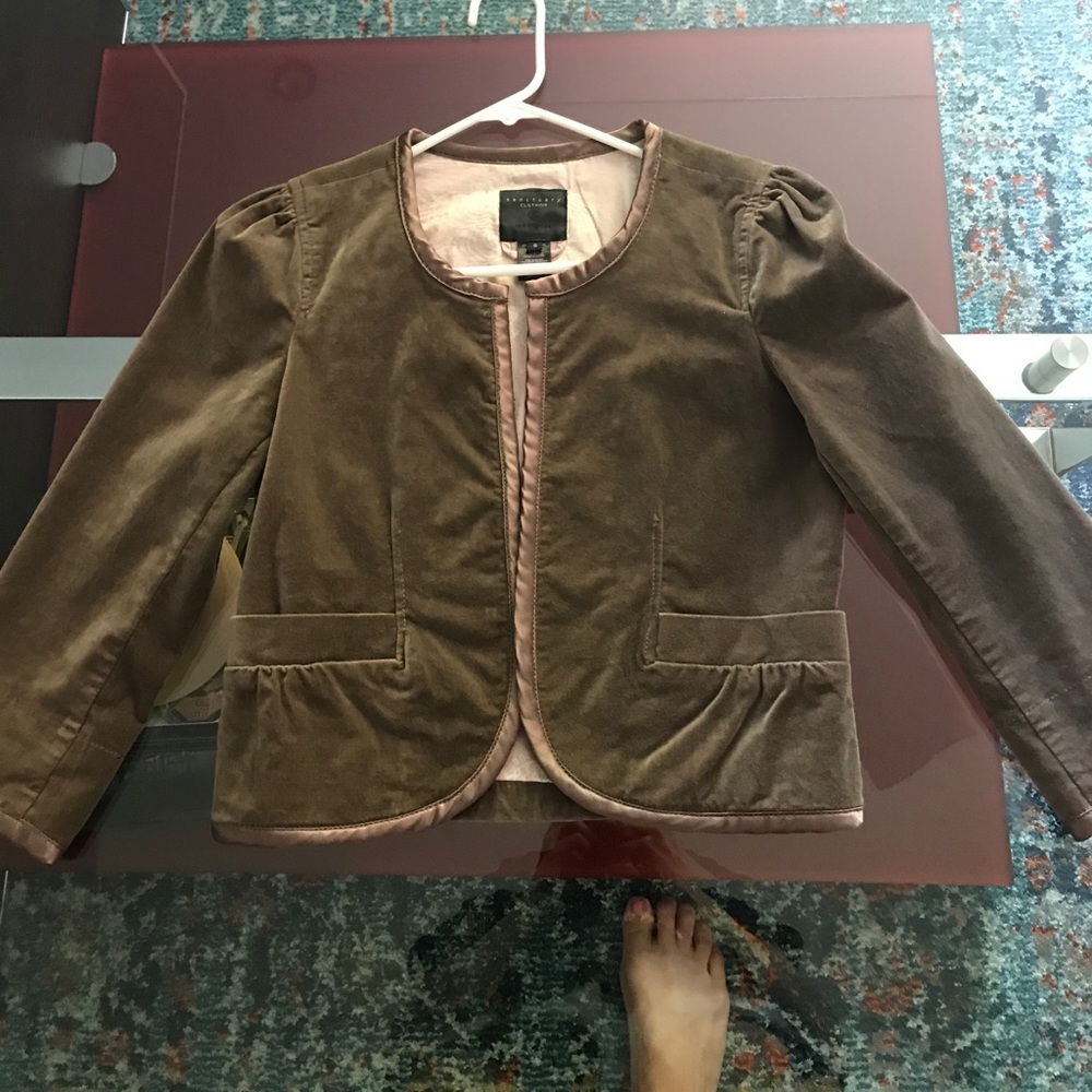 Sanctuary cropped velvet jacket