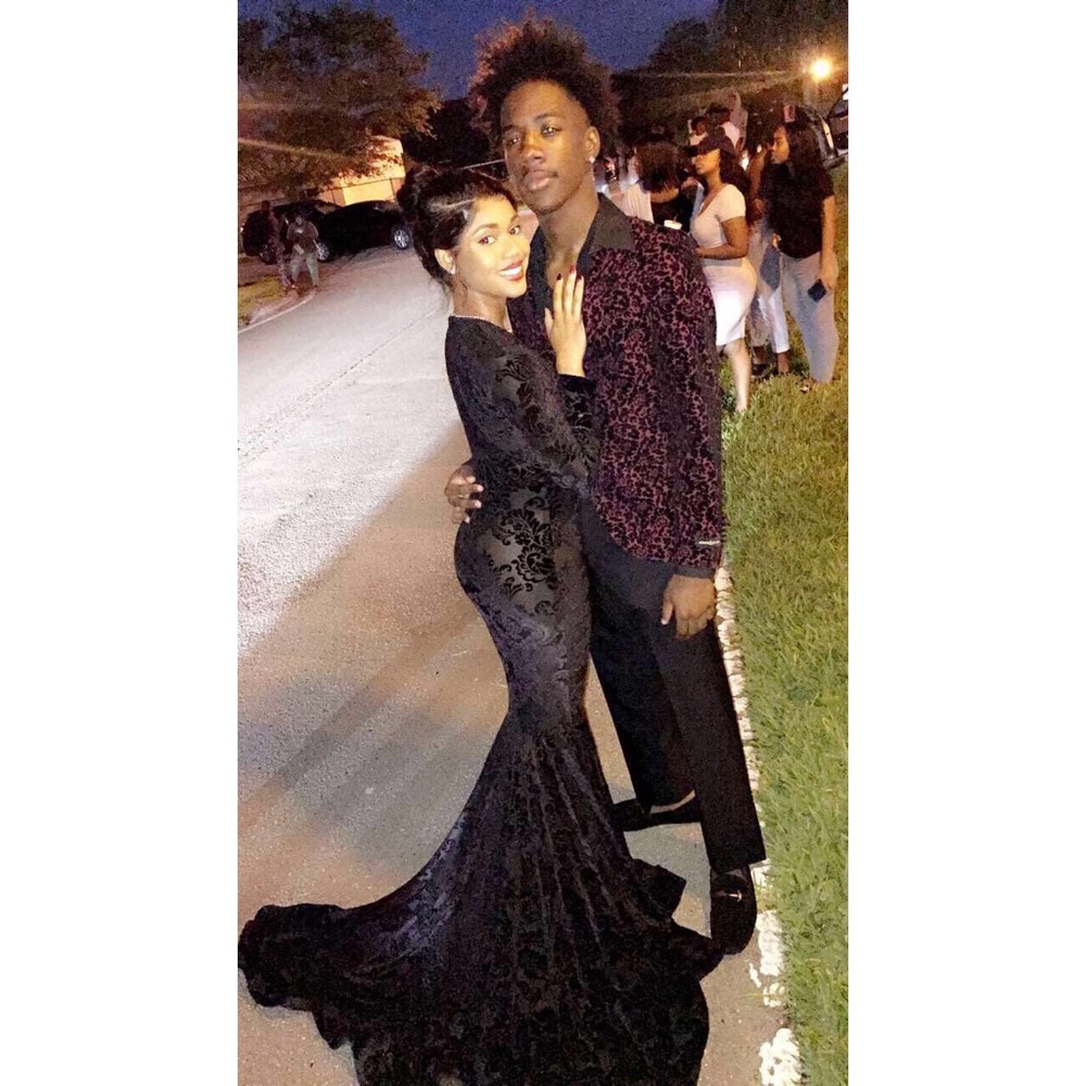All Black Designer Velvet Dress