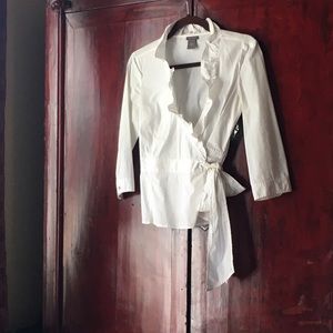 Ann Taylor ruffled blouse