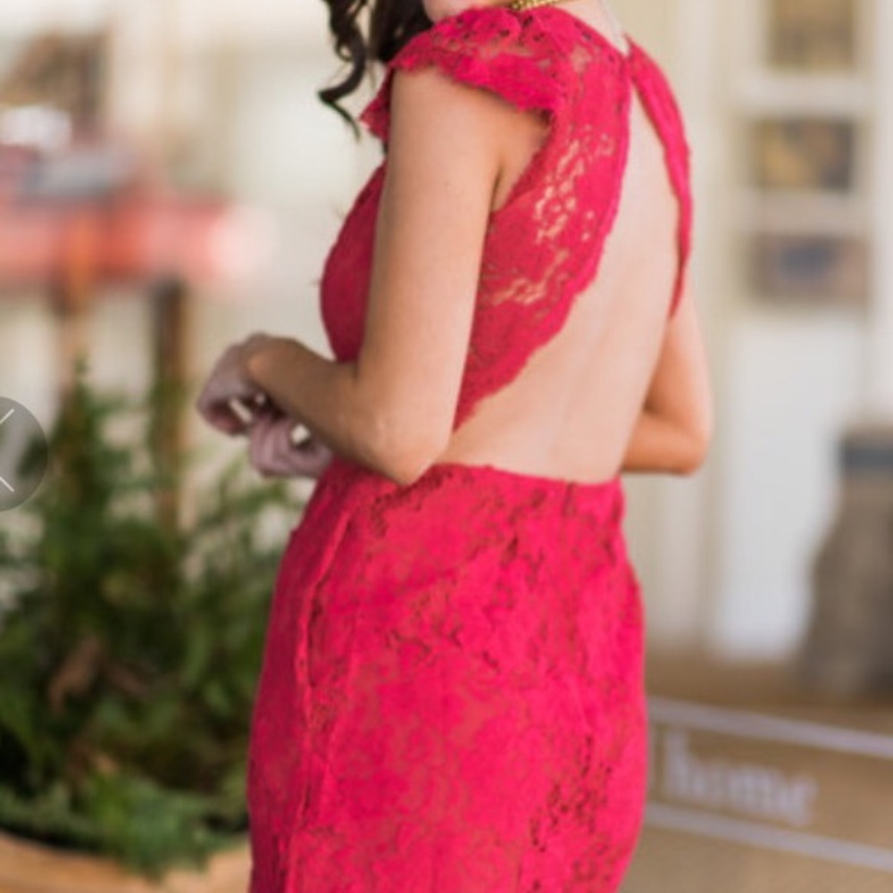 Red Lacey boutique dress
