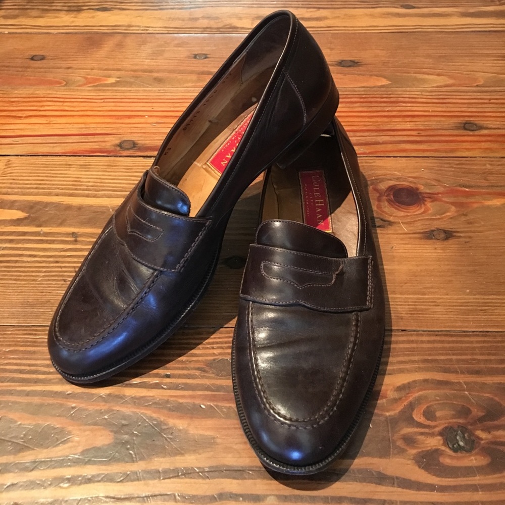 Men's Size 10.5D Burgundy Cole Haan Penny Loafers