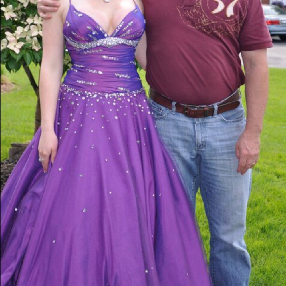 Purple sparkle ball gown