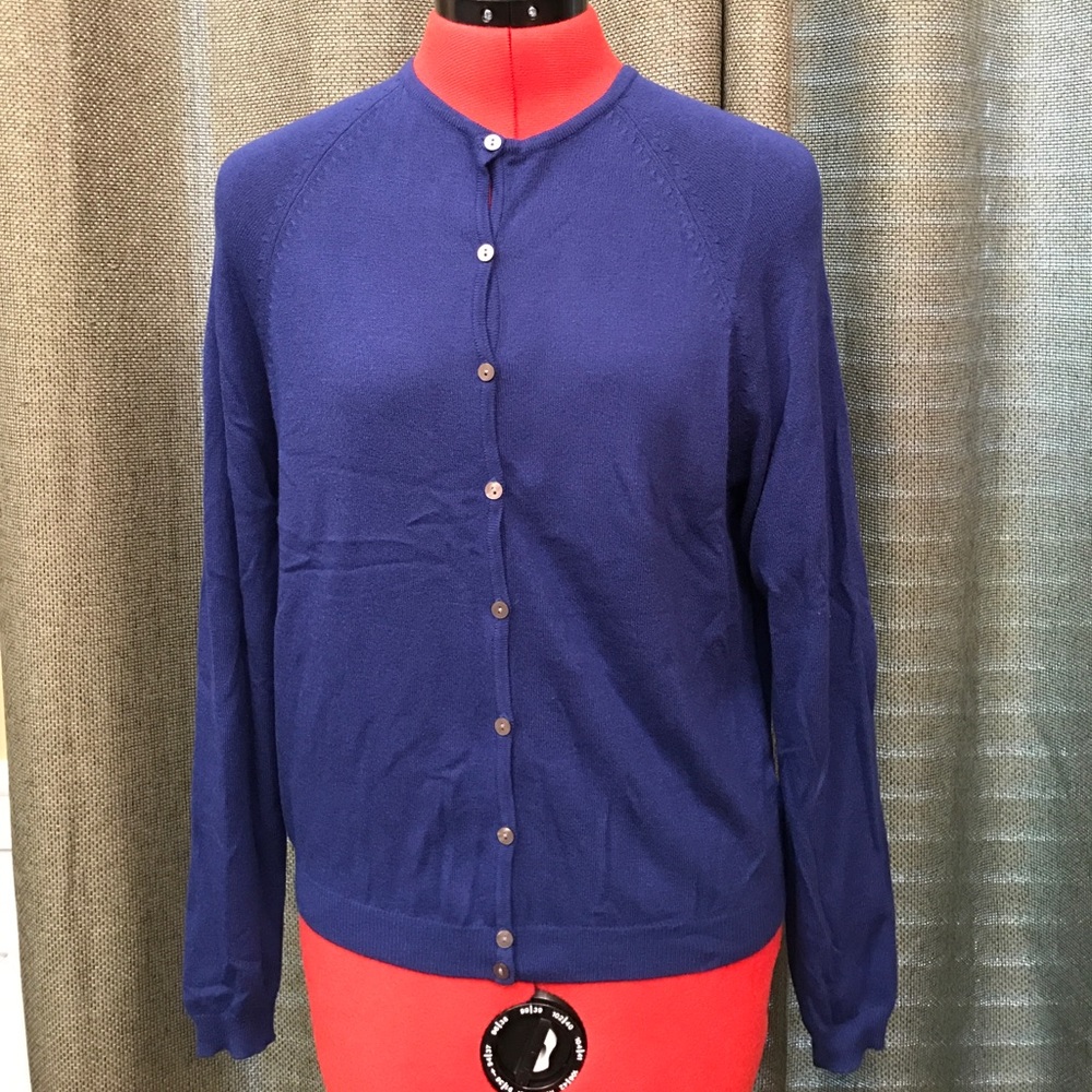 Jeanne Pierre Royal Blue Cardigan Sweater