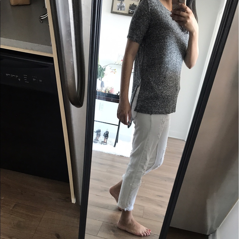 Long-lined grey contemporary Forever 21 shirt
