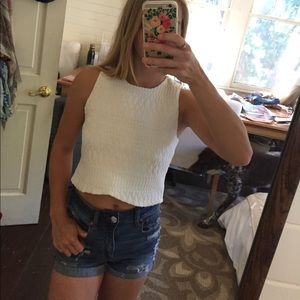 Morgan Carper Nomad White Crop Tank