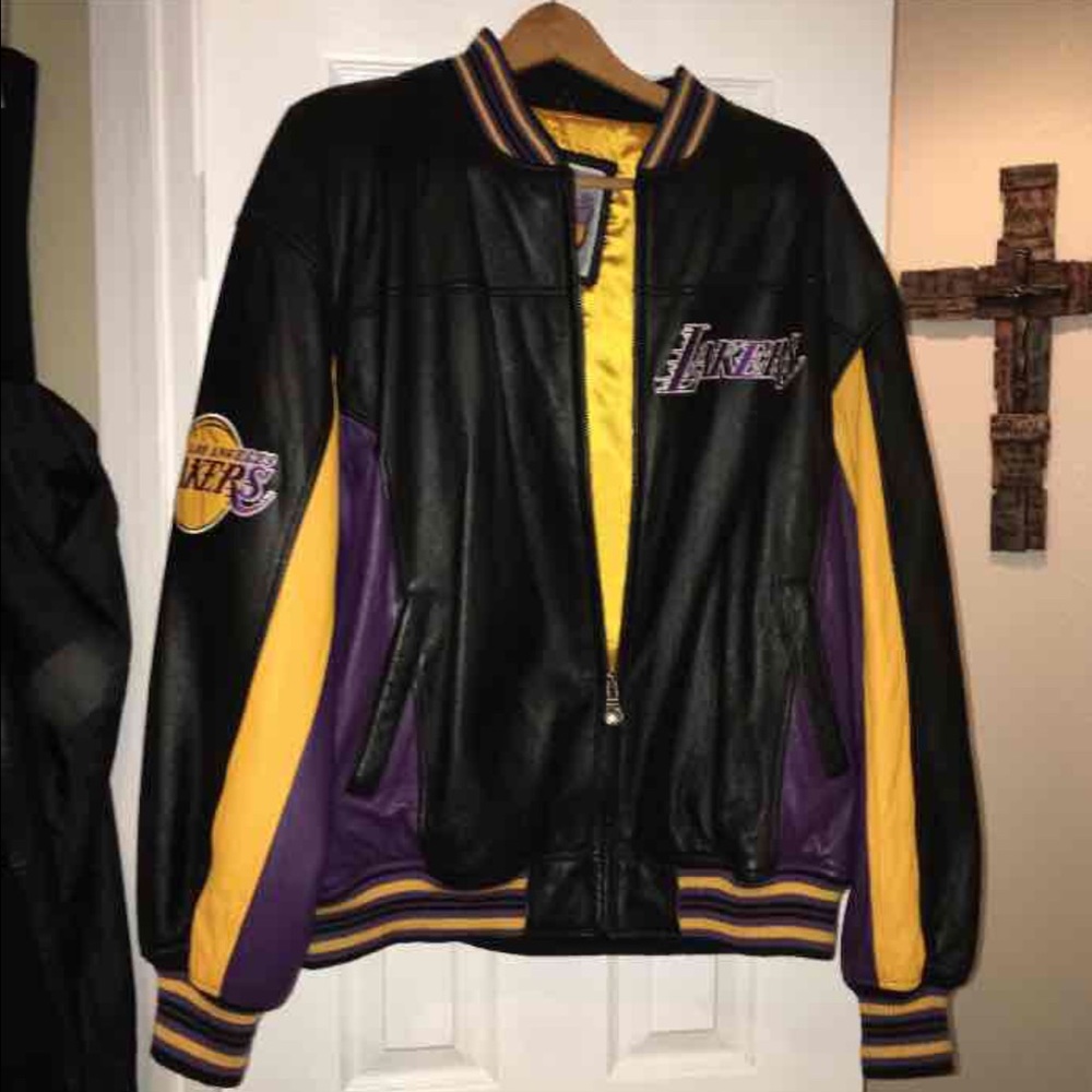 Men's Lakers leather jacket. XXL