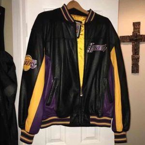 Men's Lakers leather jacket. XXL