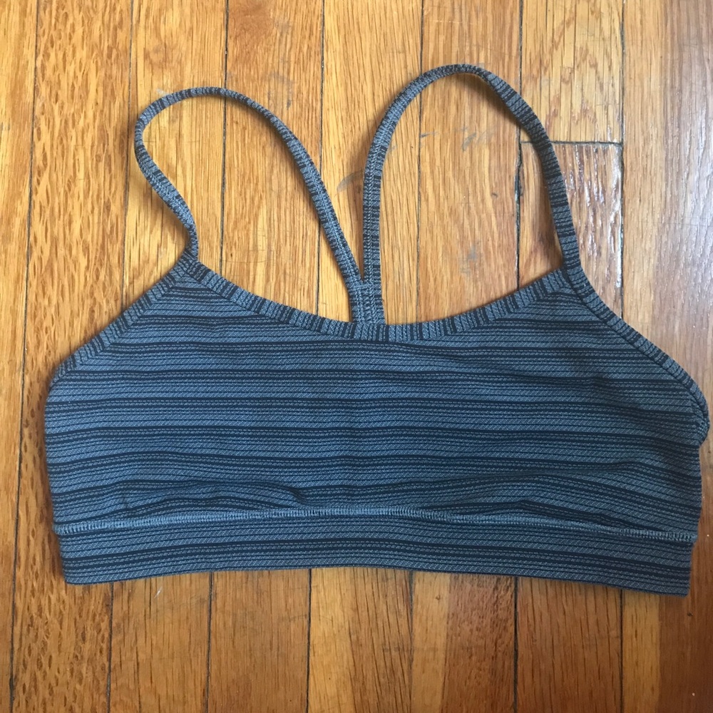 Striped lululemon sports bra