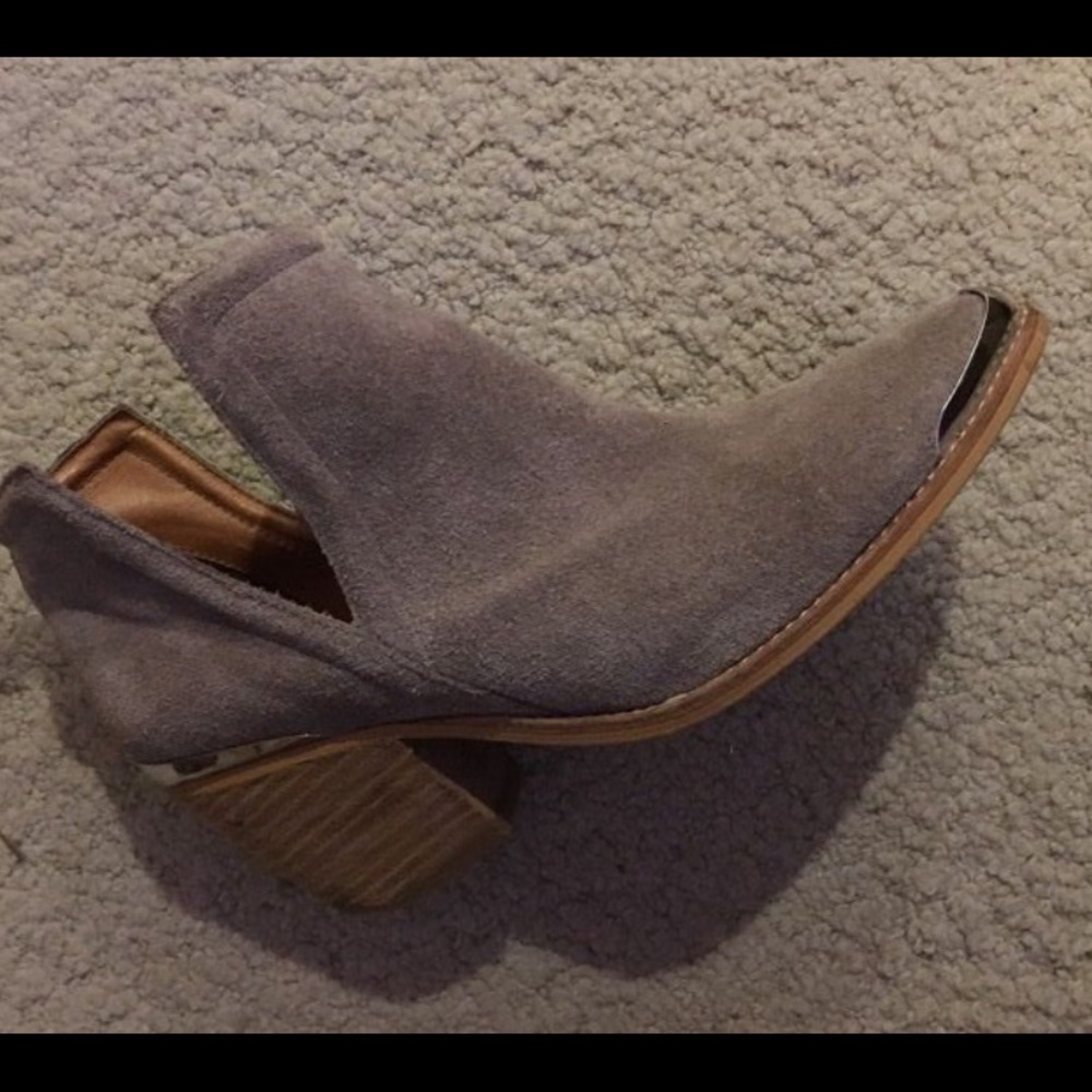 Jeffrey Campbell dove gray suede booties