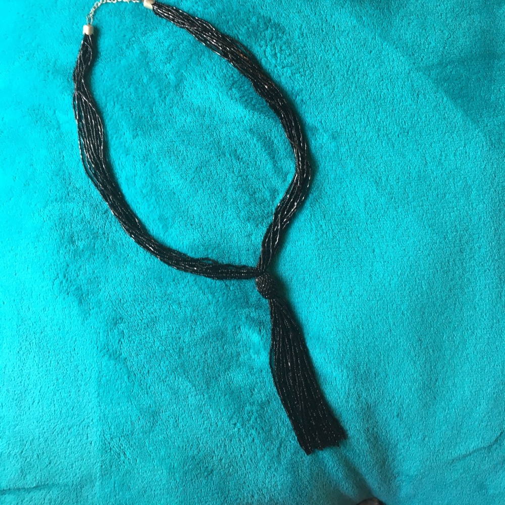Black Beaded Necklace