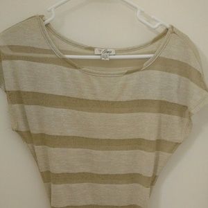 Guess tan stripped shirt.