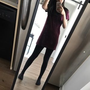 Maroon T-shirt Dress, size small, 100% cotton