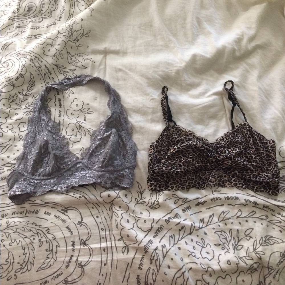 Cheetah and grey bralette