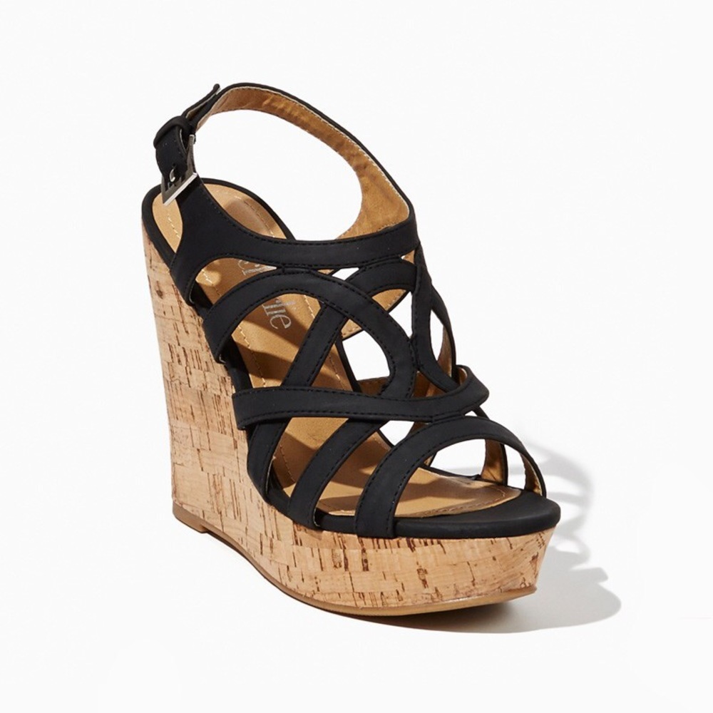 Naya Strappy Cork Wedges