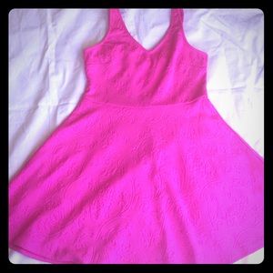 Neon Pink XXI Fit & Flare Dress