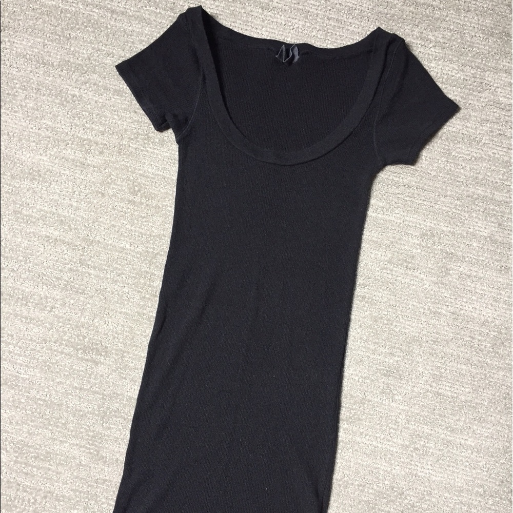 Michael Stars Black Scoop Neck Tee